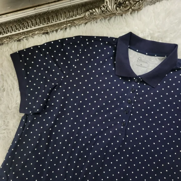 Navy Polka Dot Dress - Picture 2 of 6